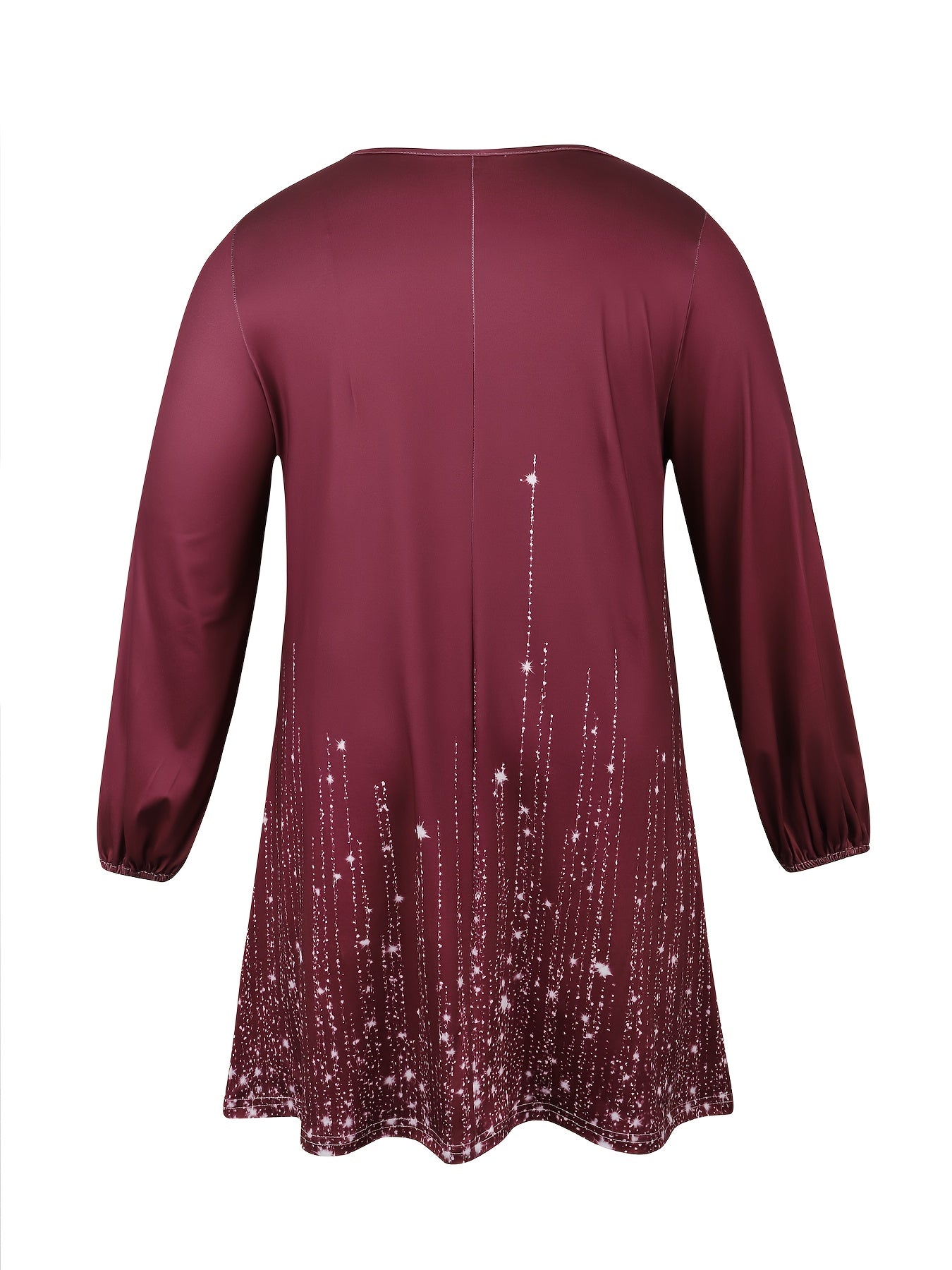 Elegant Floral Curvy Fit Deep Purple Maxi Dress