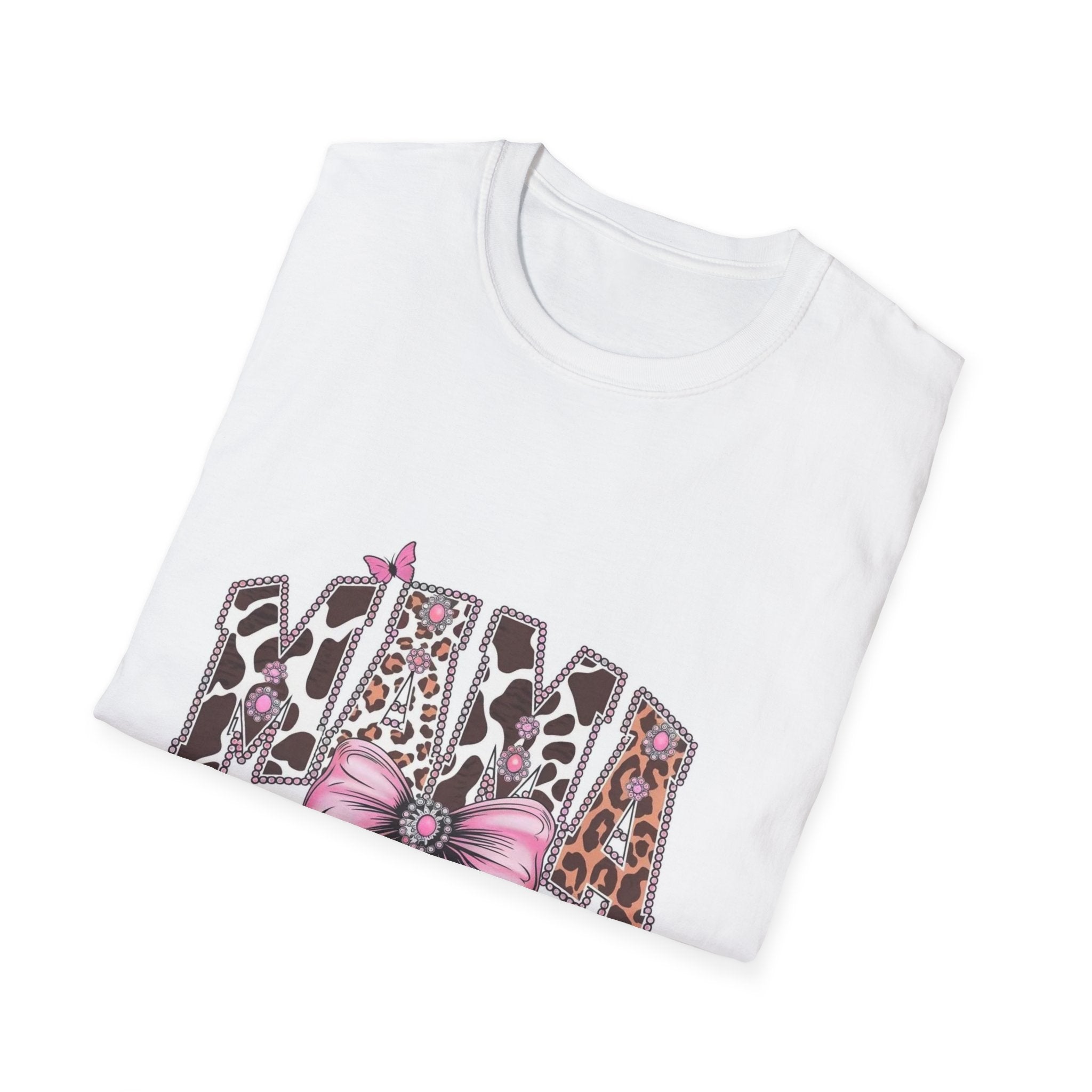 Mama Leopard Print T-Shirt with Pink Bow — Cute Mother’s Day Gift