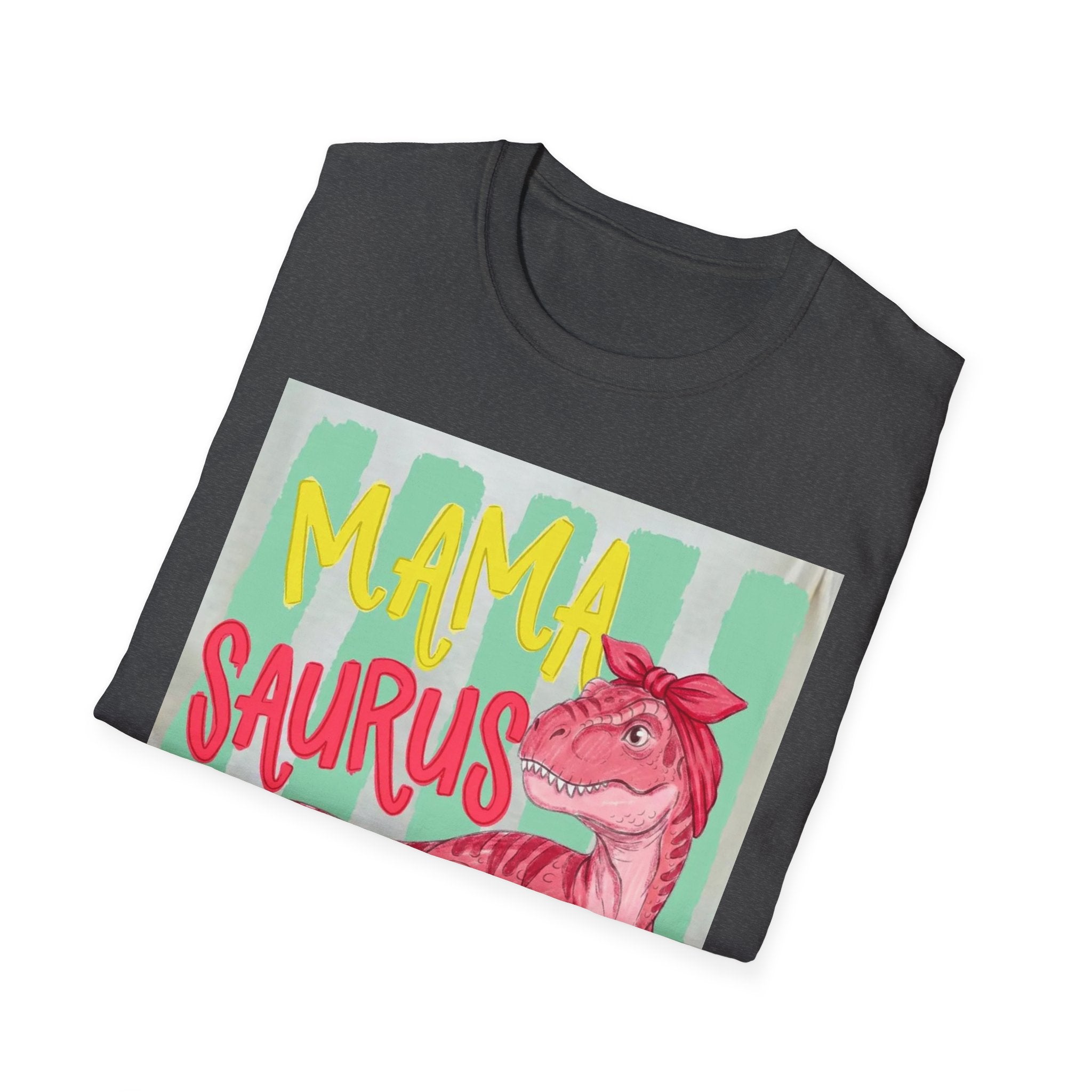 Mama Saurus T-Shirt – Pink Dino Graphic Tee for Moms | Mother's Day Gift