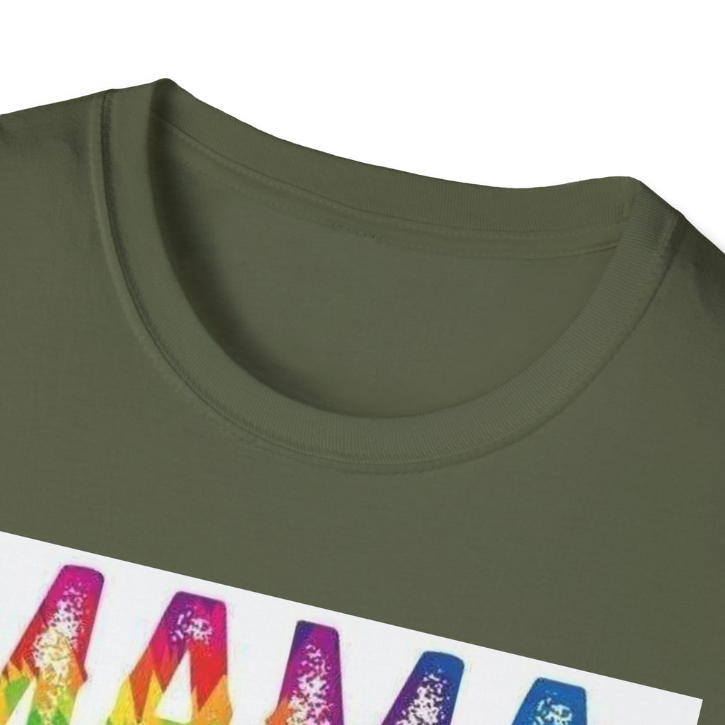 Mama Tie-Dye Stack T-Shirt — Colorful 'MAMA' Graphic Tee for Moms, Mother’s Day Gift