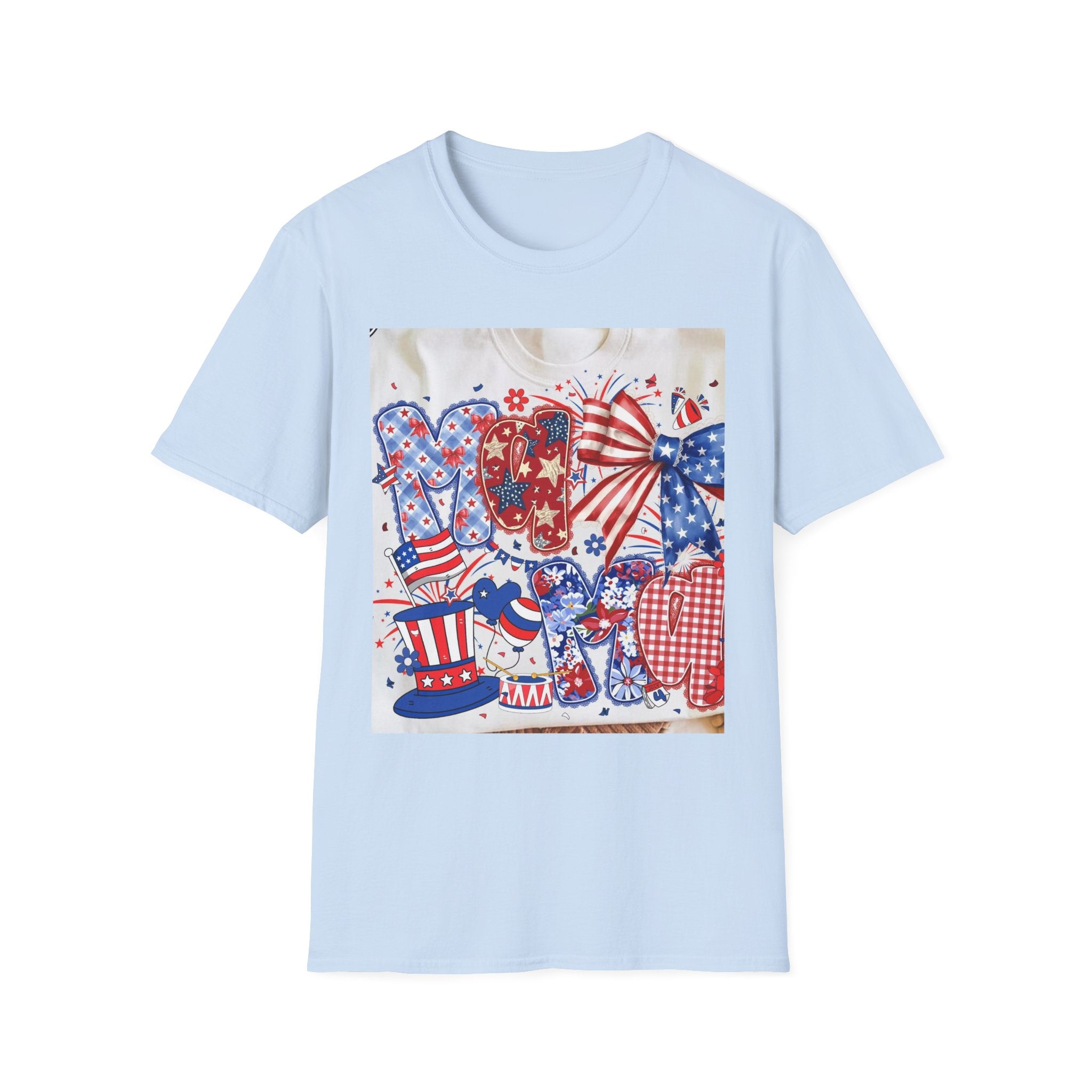 Patriotic Fourth of July Graphic T-Shirt — Red, White & Blue USA Party Design