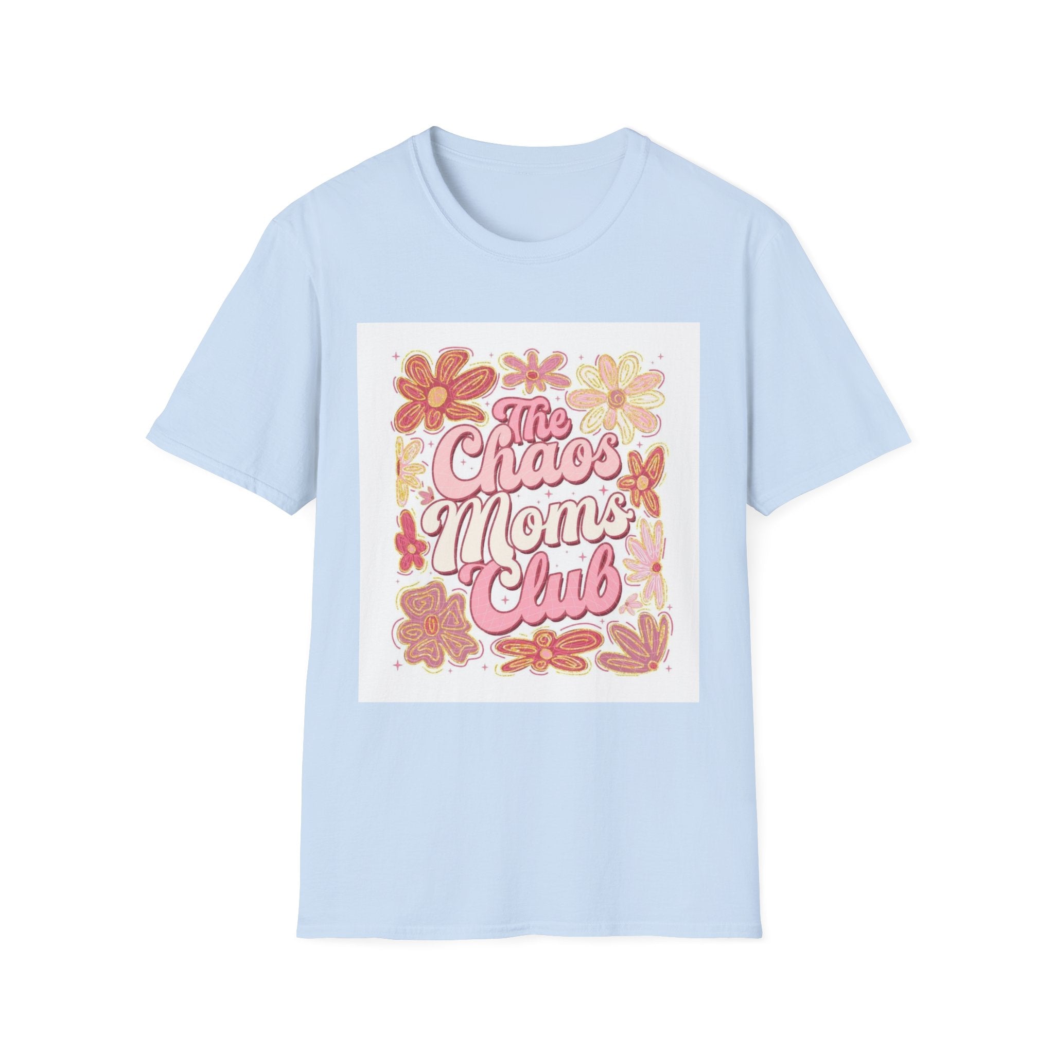 Mama’s Club T‑Shirt — "The Chaos Mom’s Club" Floral Retro Graphic Tee