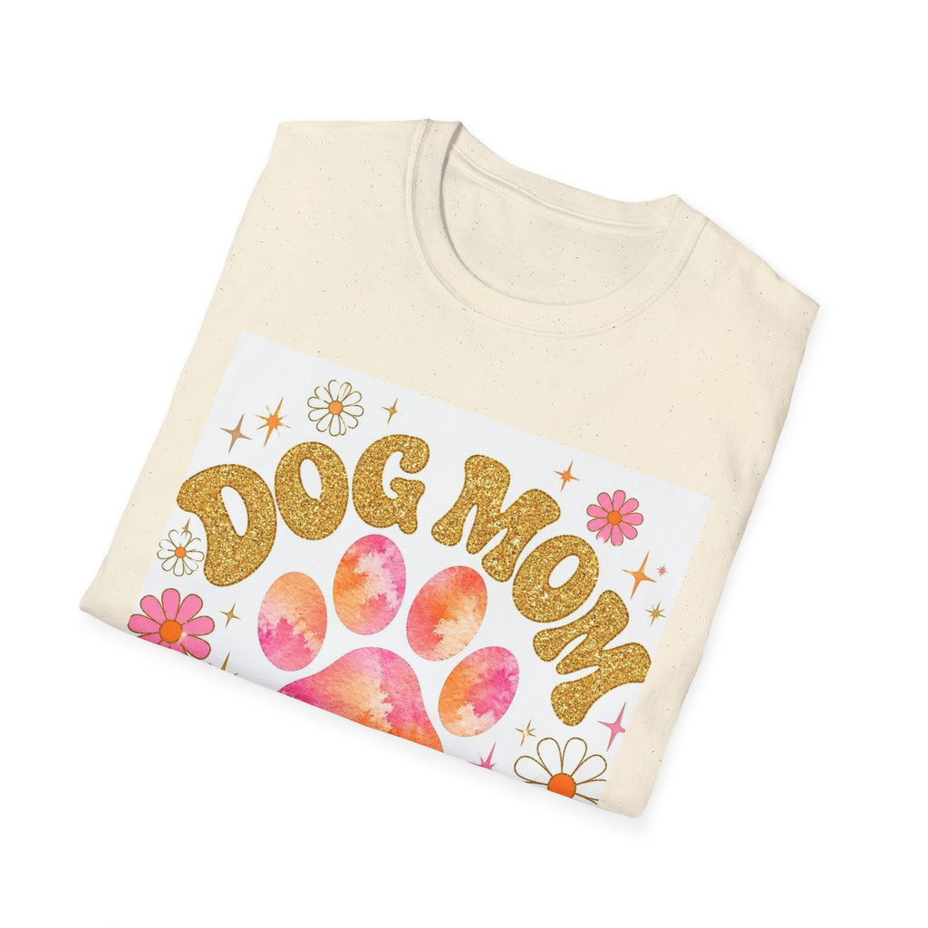 Dog Mom Club T-Shirt — Retro Floral Paw Graphic Tee for Dog Lovers