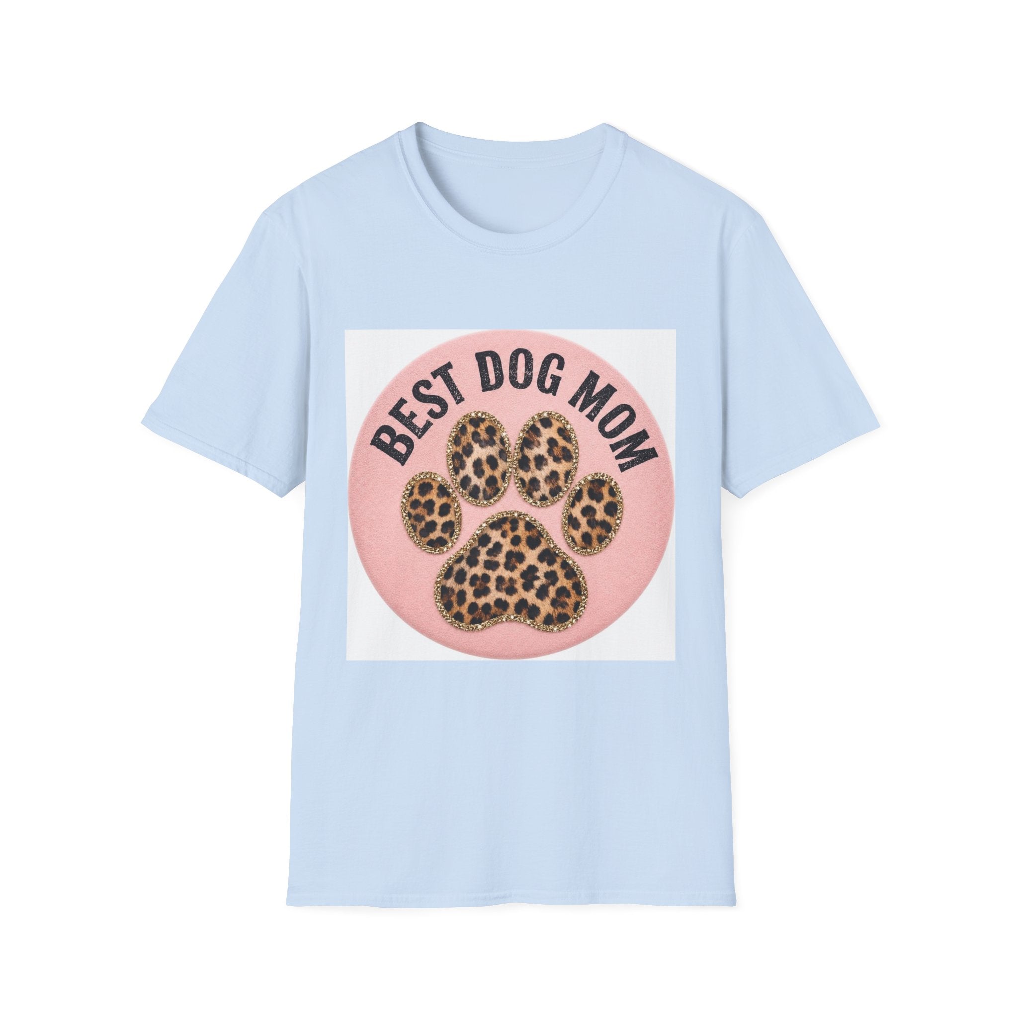 Best Dog Mom T-Shirt — Leopard Paw Graphic