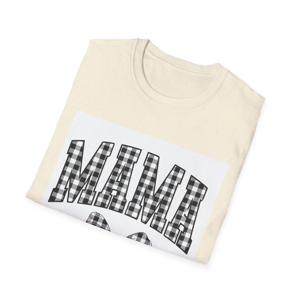 Mama Plaid Graphic T-Shirt — Buffalo Check Bow Mother's Day Tee
