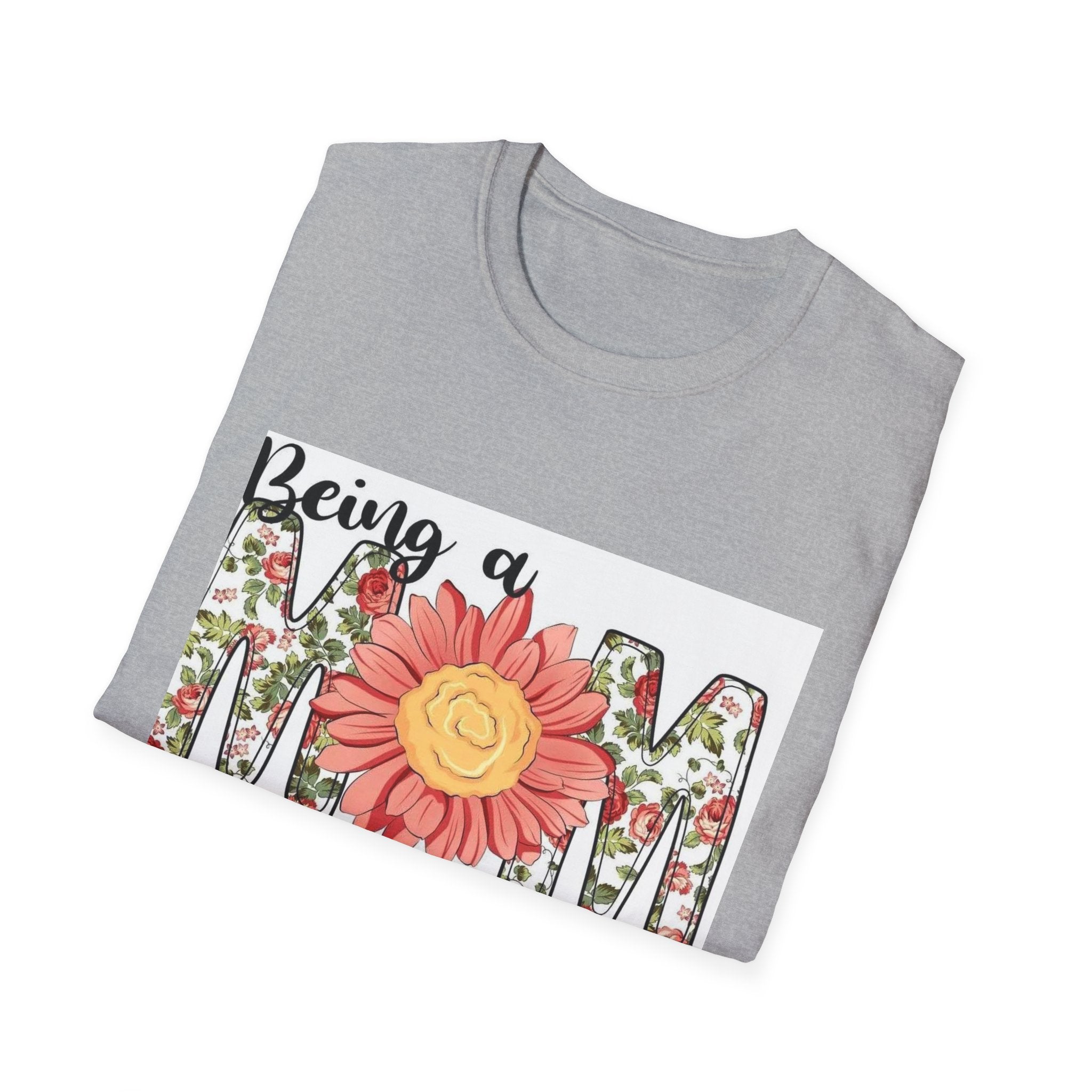 Mom Floral T-Shirt - "Being a Mom Makes My Life Complete"