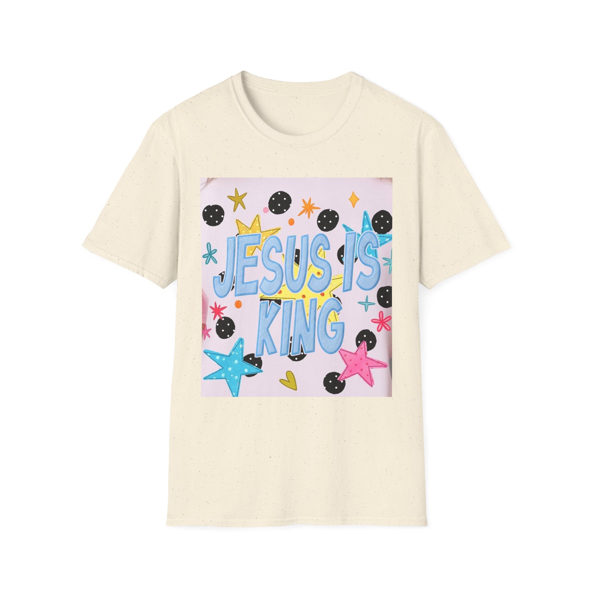 Jesus Is King T-Shirt — Colorful Christian Faith Tee for Kids & Teens