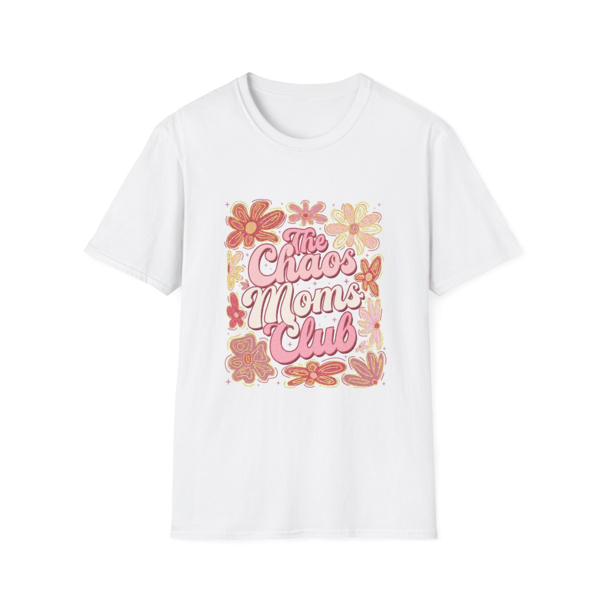 Mama’s Club T‑Shirt — "The Chaos Mom’s Club" Floral Retro Graphic Tee
