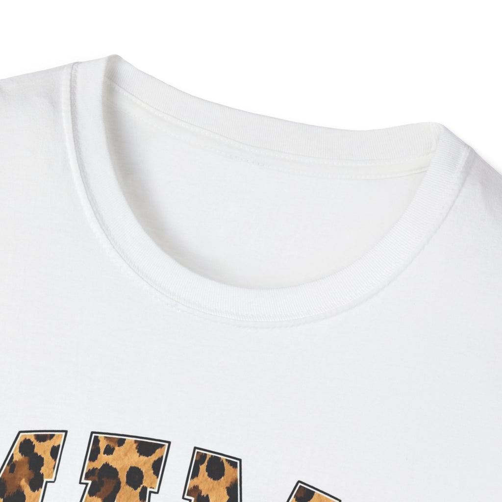 Mama Leopard Bow T-Shirt — Cute Leopard Print Mom Tee