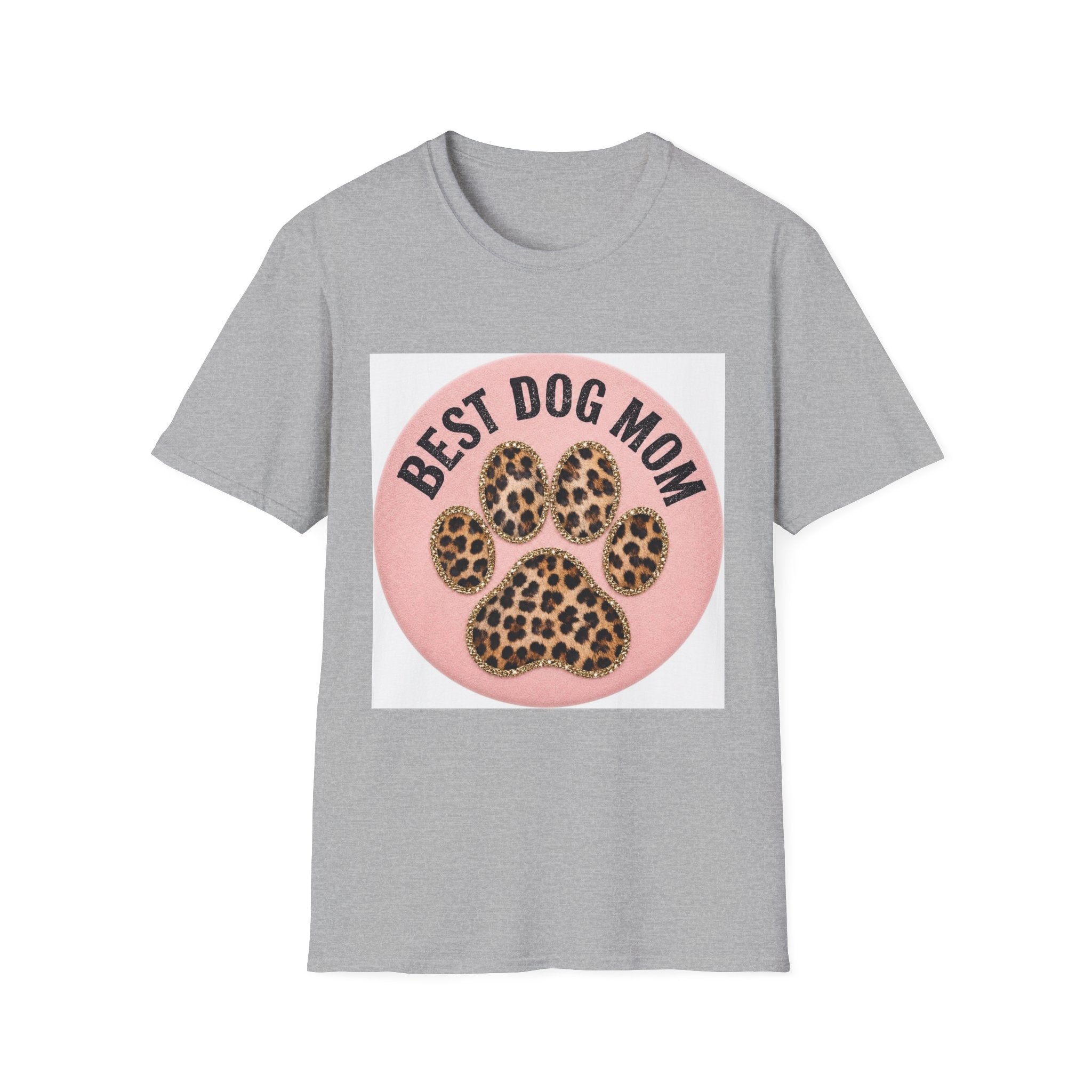 Best Dog Mom T-Shirt — Leopard Paw Graphic