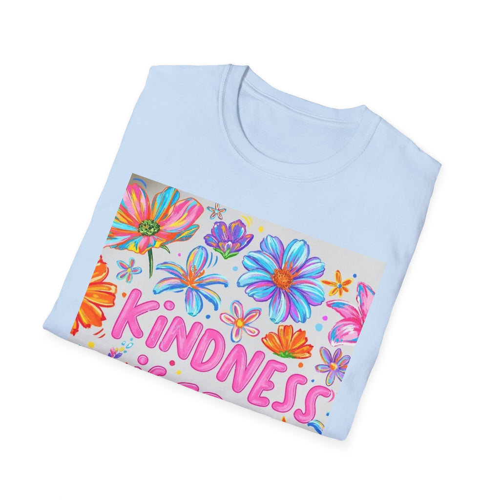 Kindness Is Free Floral T-Shirt — Positive Quote Tee