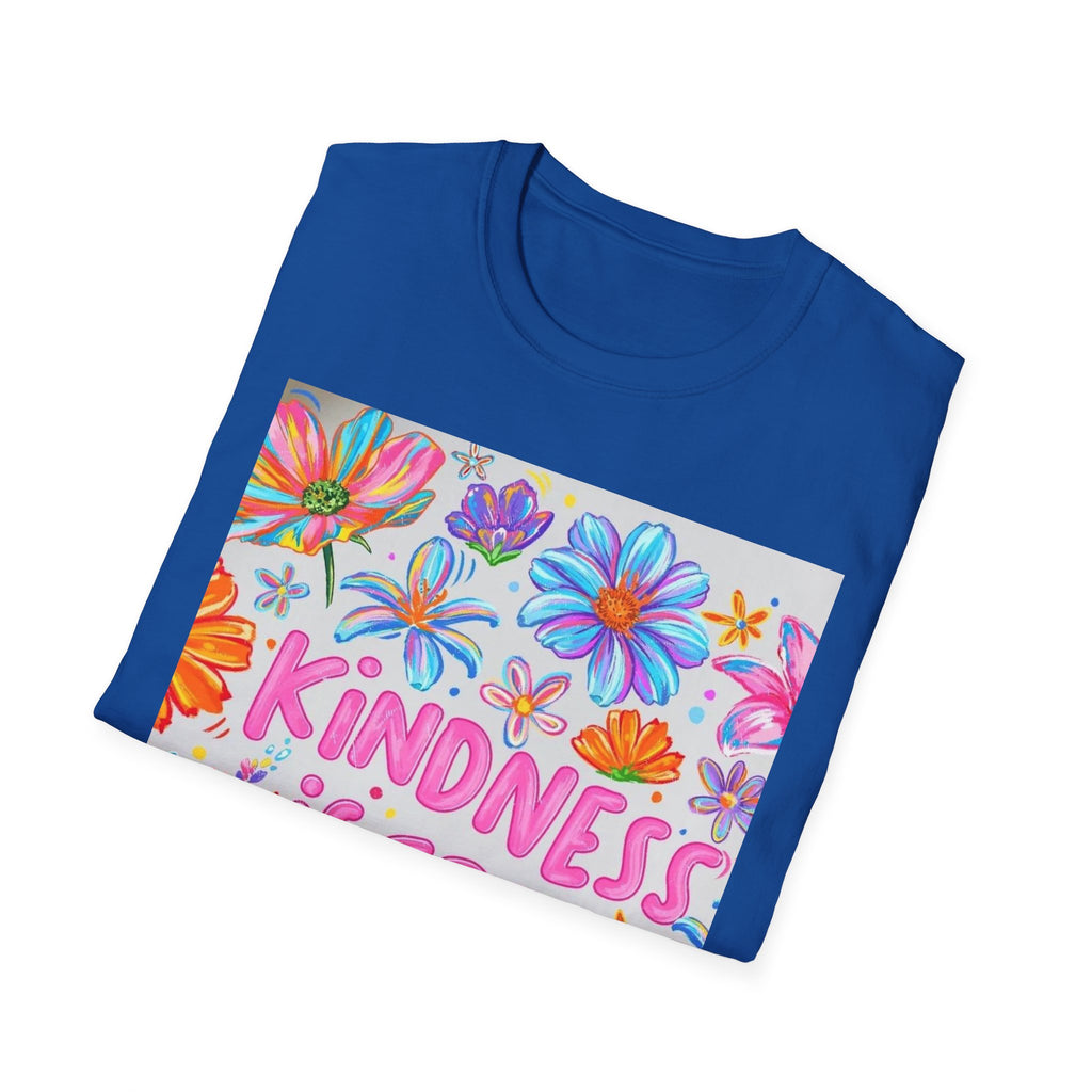Kindness Is Free Floral T-Shirt — Positive Quote Tee
