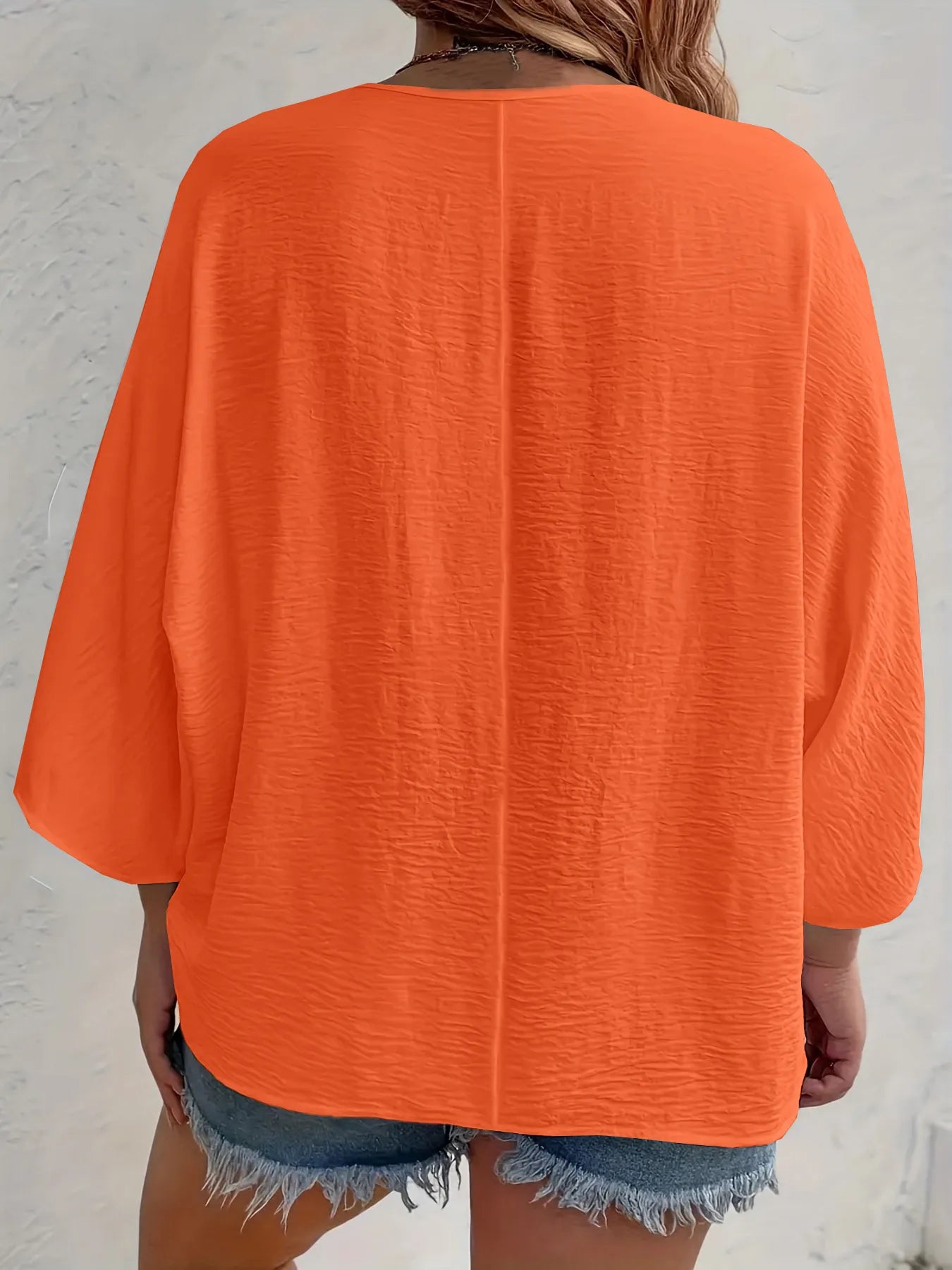 Full Size V-Neck Button Down Shirt Plus Size