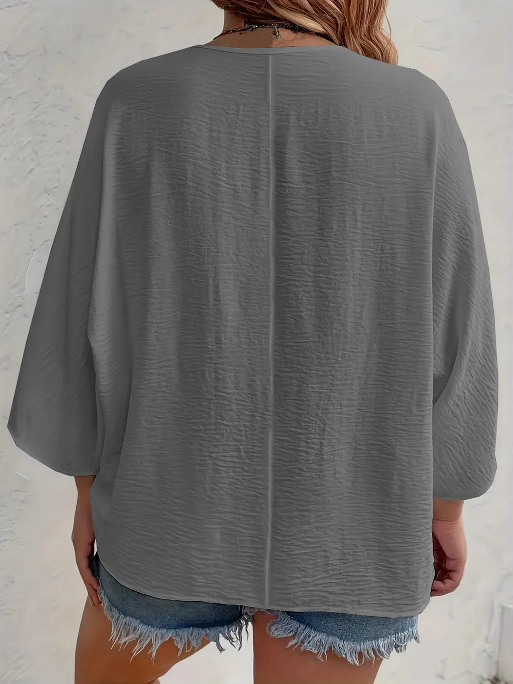 Full Size V-Neck Button Down Shirt Plus Size