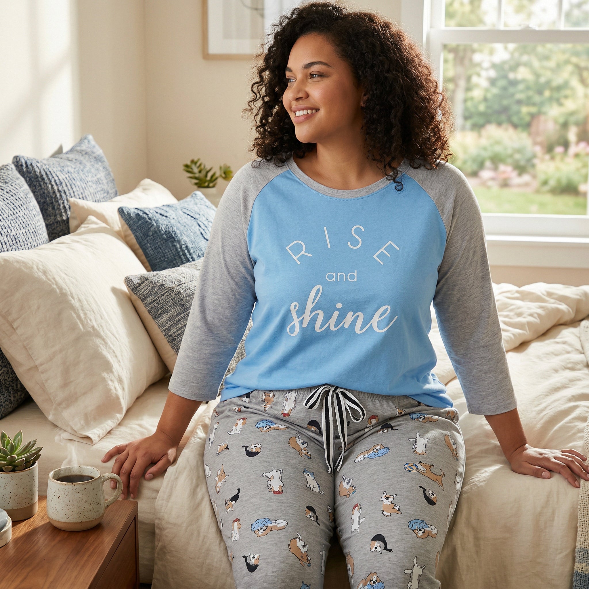 Jenni by Jennifer Moore Plus Size Graphic Sleep Top, Size 2X