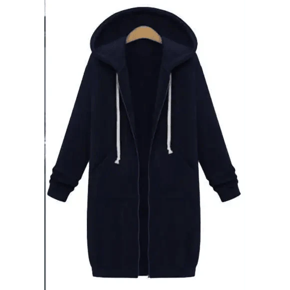 Luxury Women's Autumn Winter Thickening Hoodies Leisure Loose Hooded Jackets Pockets Plus Size Sweatshirt Sports Dresses Outwear Women's Hooded Flannel Jacket Casual Fleece Windbreaker Hoodie