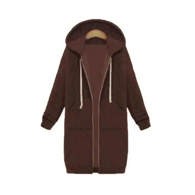 Luxury Women's Autumn Winter Thickening Hoodies Leisure Loose Hooded Jackets Pockets Plus Size Sweatshirt Sports Dresses Outwear Women's Hooded Flannel Jacket Casual Fleece Windbreaker Hoodie